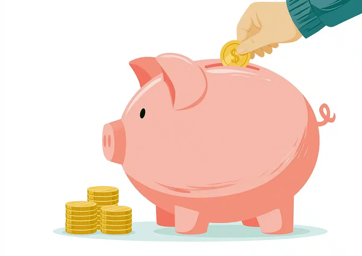 Tabella con tassi e tipi di conto deposito su uno schermo