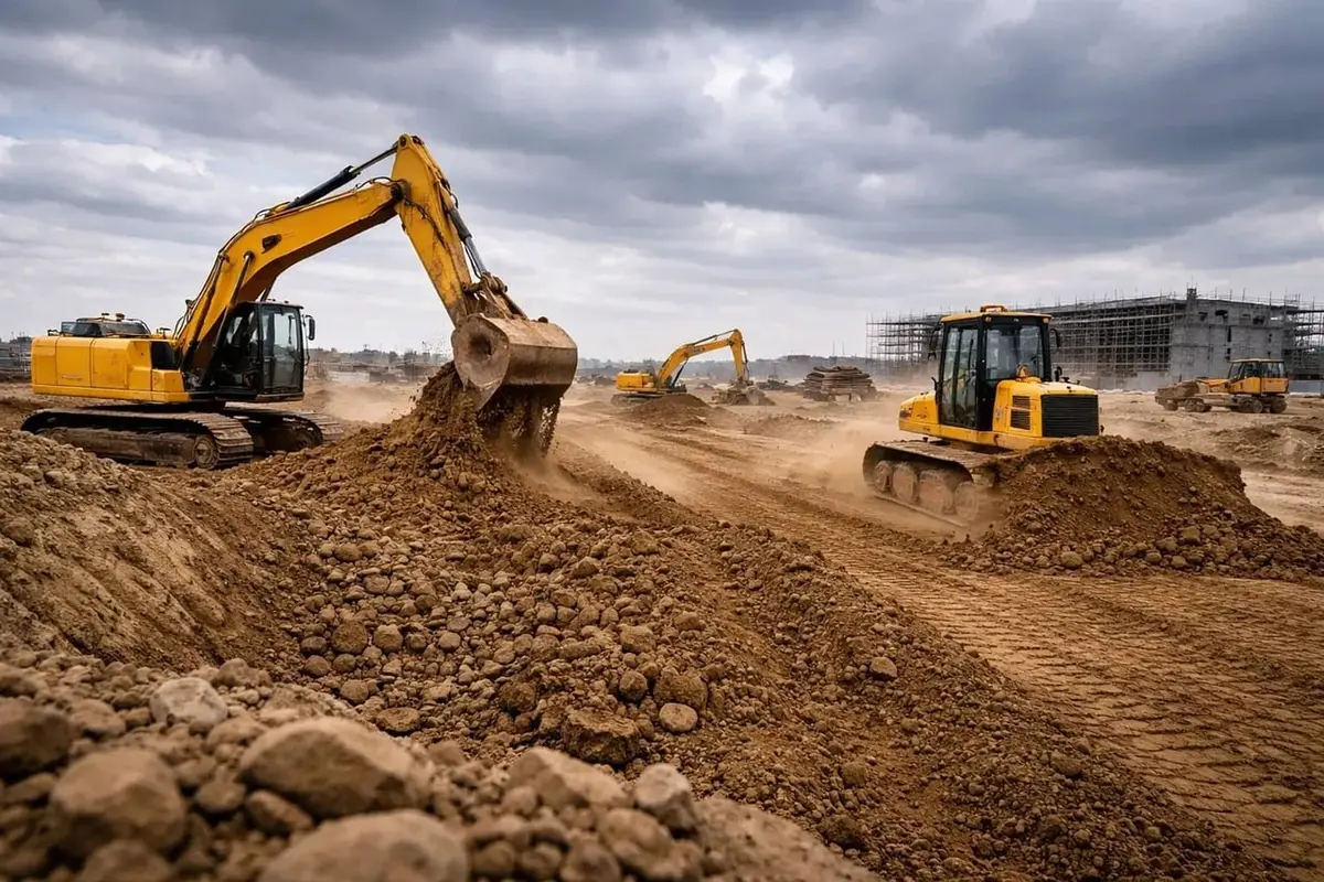Coordinatore di cantiere che consulta un piano lavori